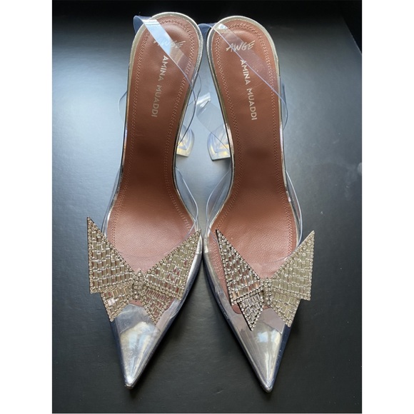Amina Muaddi x Awge Pump - Butterfly Phoenix Sling Back - Size 6.5 US - Picture 2 of 5